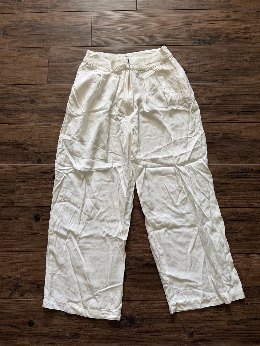 Women’s Wide Leg Linen-Blend Pants in White